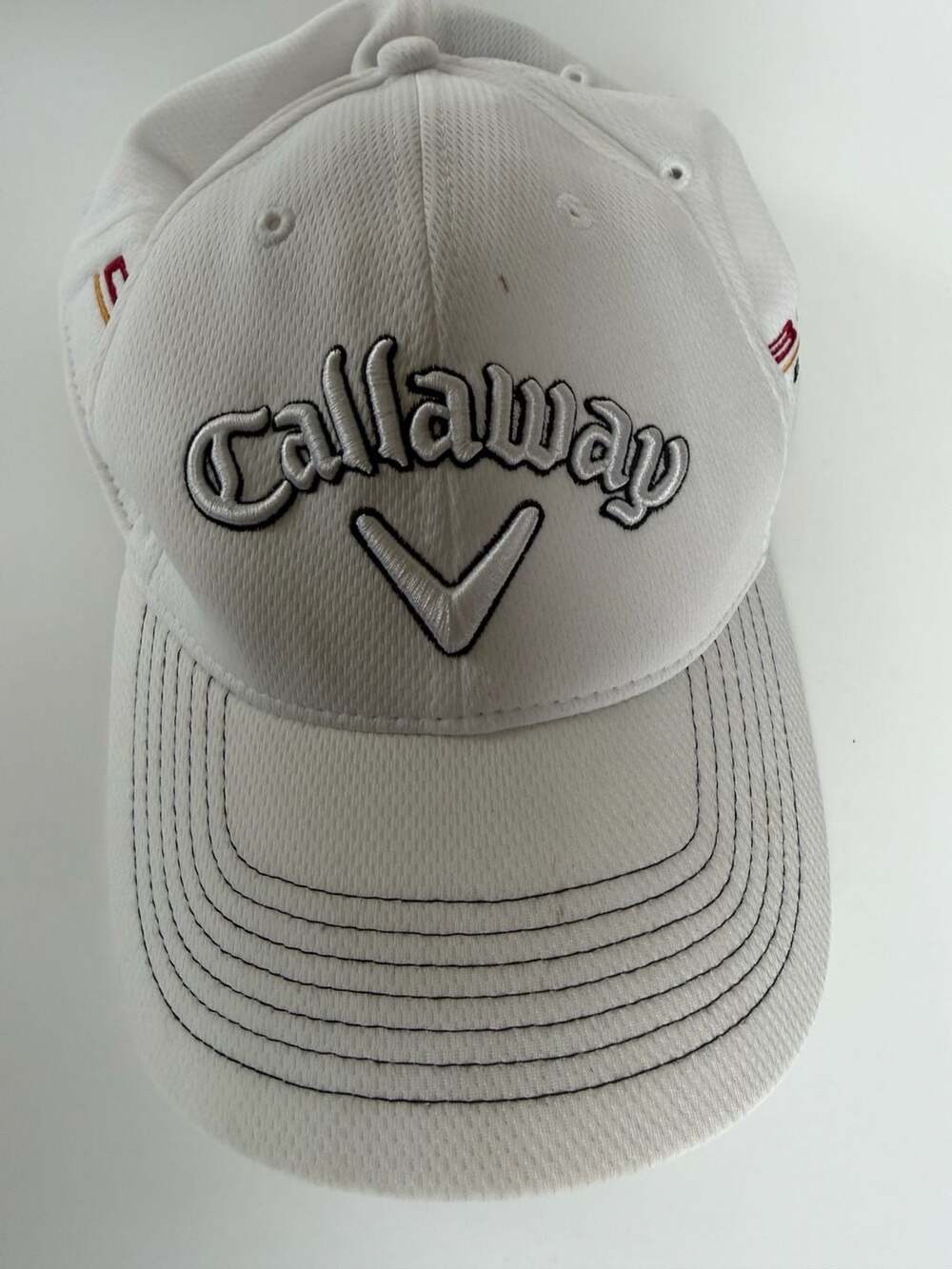 Callaway Diablo Edge White Golf Hat Cap Embroidered Adjustable